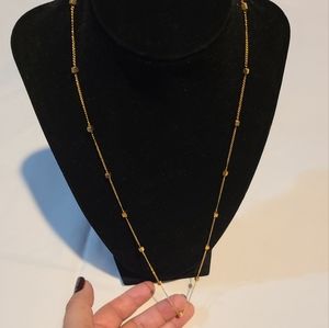 Hallmark Accents Necklace Gold delicate Cube station Choker 3